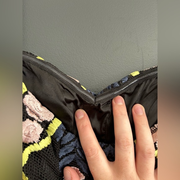 Floral lace dress & neon yellow over-the-knee boots - Picture 8 of 10